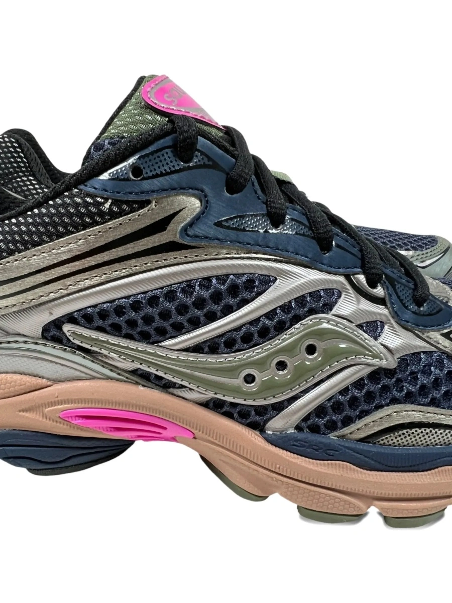 Sneakers Saucony albastri din material textil - Img 8