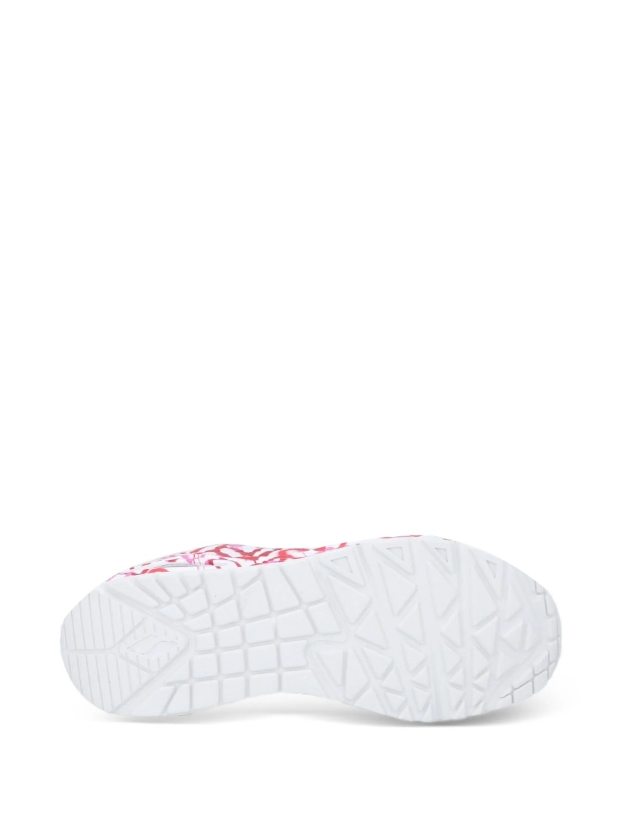 Sneakers SKECHERS albi din material textil si piele eco - Img 4