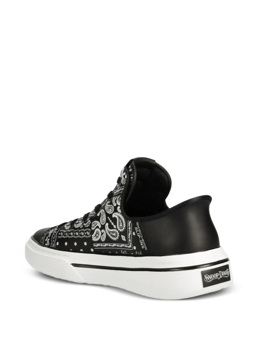 Sneakers SKECHERS negri din piele - Img 3