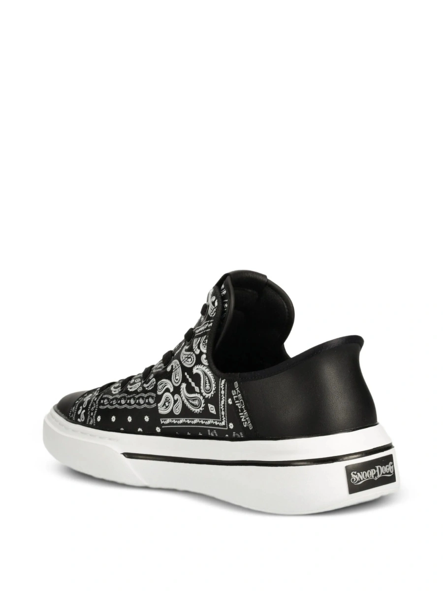 Sneakers SKECHERS negri din piele - Img 3