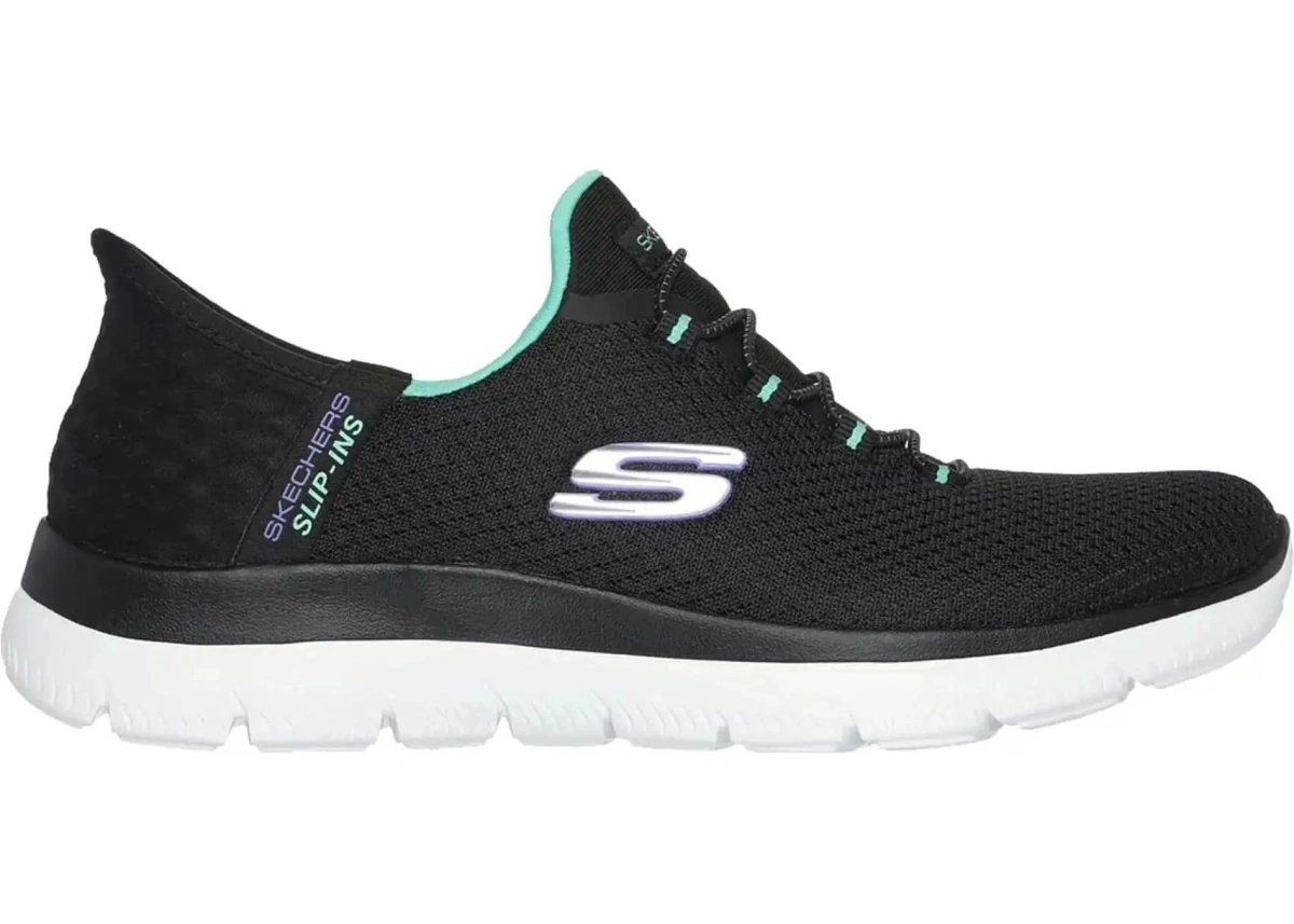 Sneakers Slip-ins Summits - Diamond Dream Black/Turquoise - Img 2
