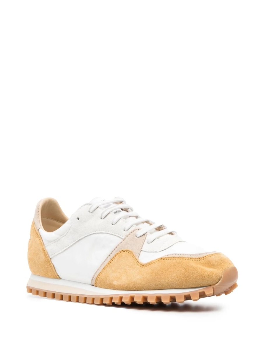 Sneakers SPALWART albi din piele si material textil - Img 2