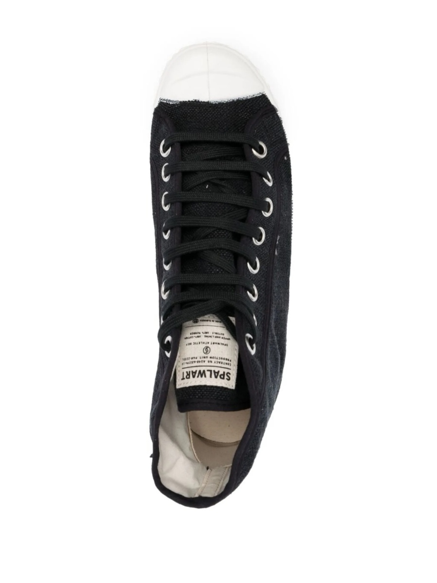 Sneakers SPALWART negri din material textil - Img 4