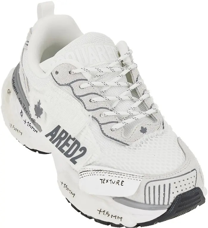 Sneakers Suede leather and mesh 'Faster' sneakers - Img 2