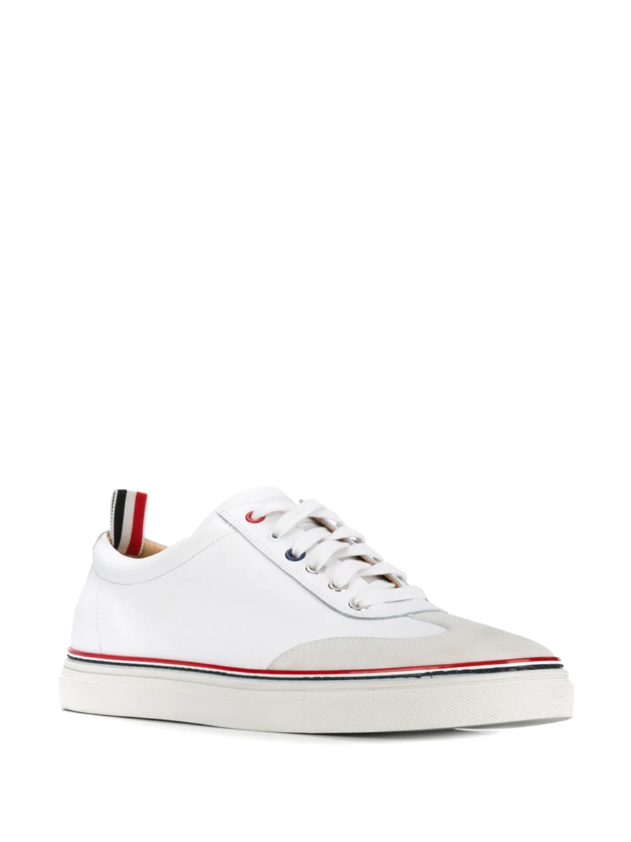 Sneakers Thom Browne albi din piele - Img 2
