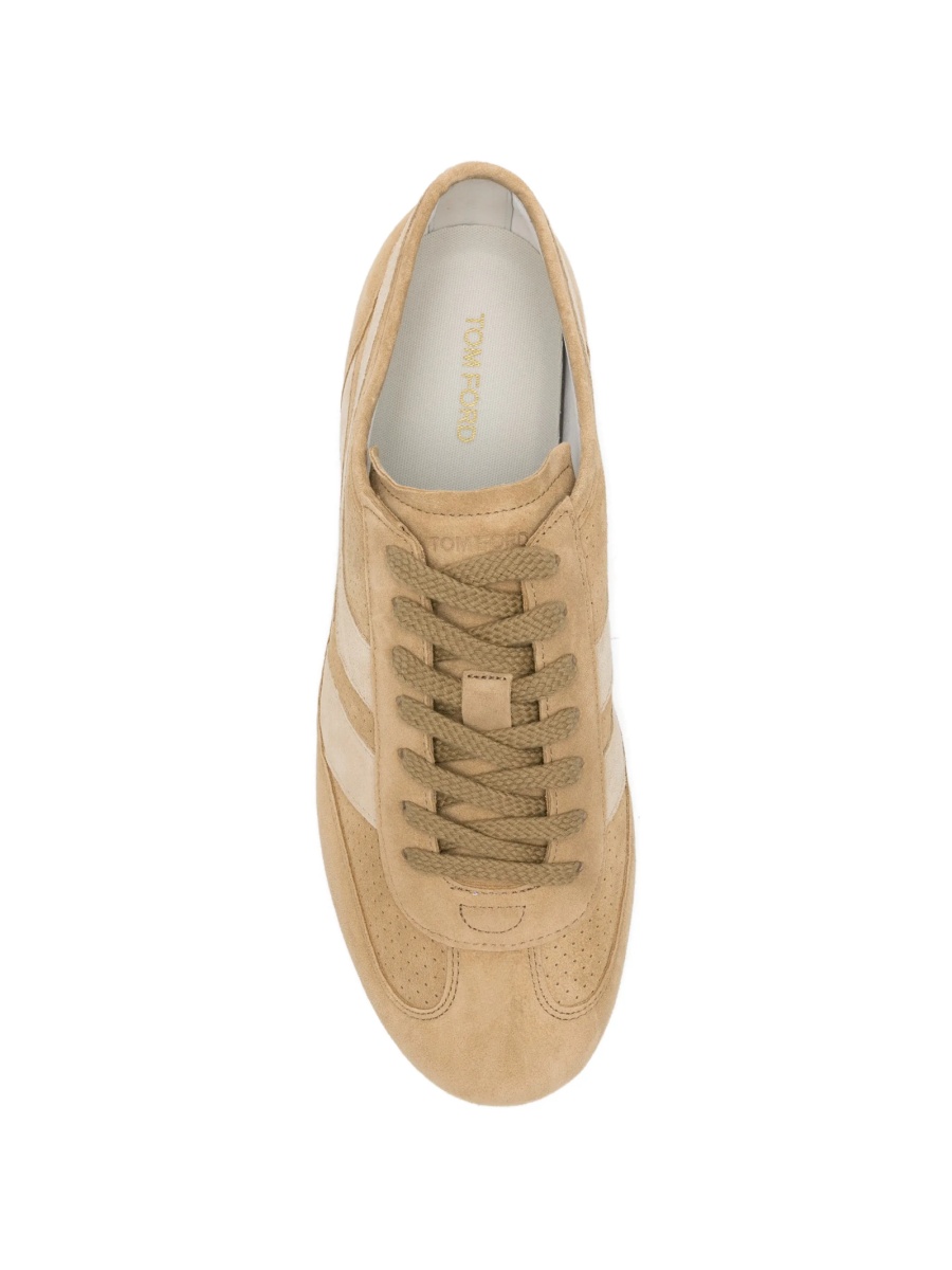 Sneakers Tom Ford neutri din piele intoarsa - Img 4