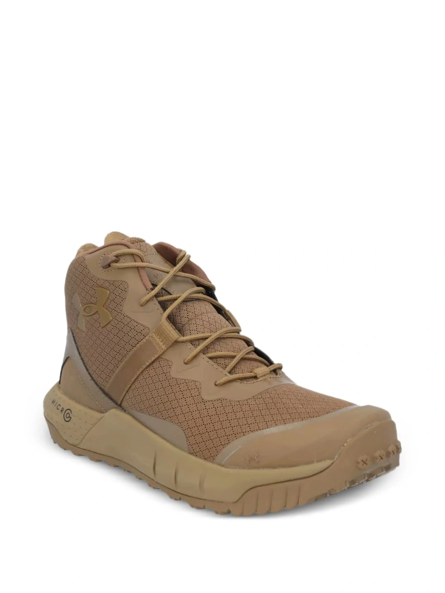 Sneakers Under Armour neutri din material textil si piele - Img 2