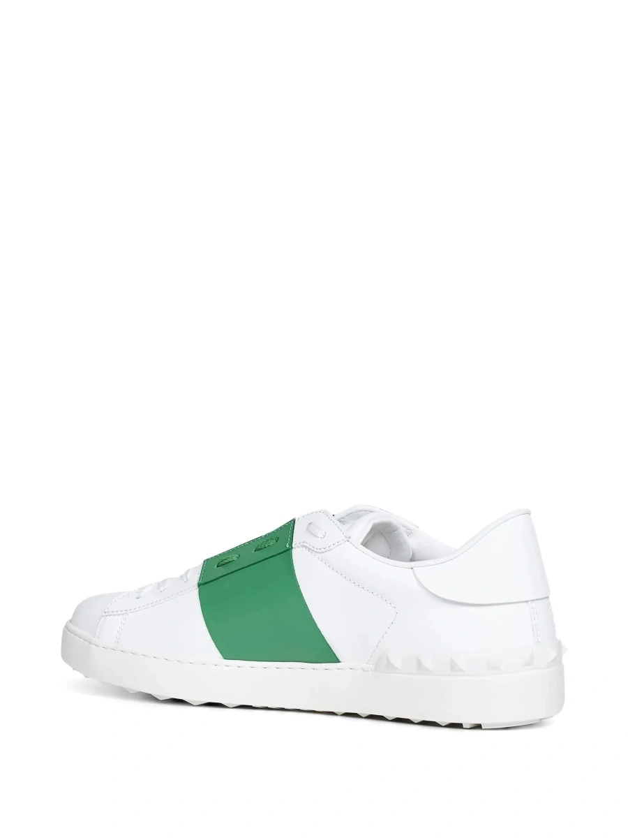 Sneakers Valentino Garavani albi din piele 'Open' - Img 5
