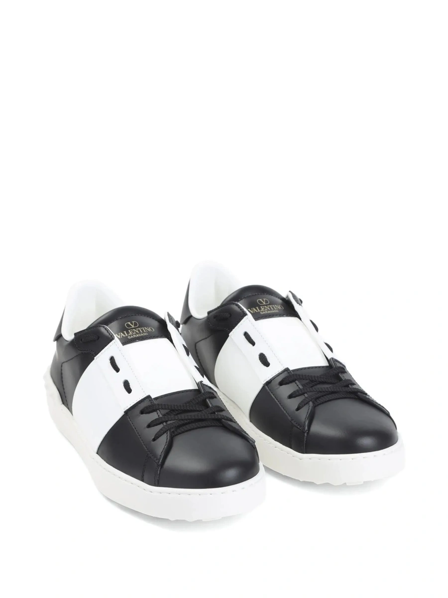 Sneakers Valentino Garavani albi din piele 'Open' - Img 6