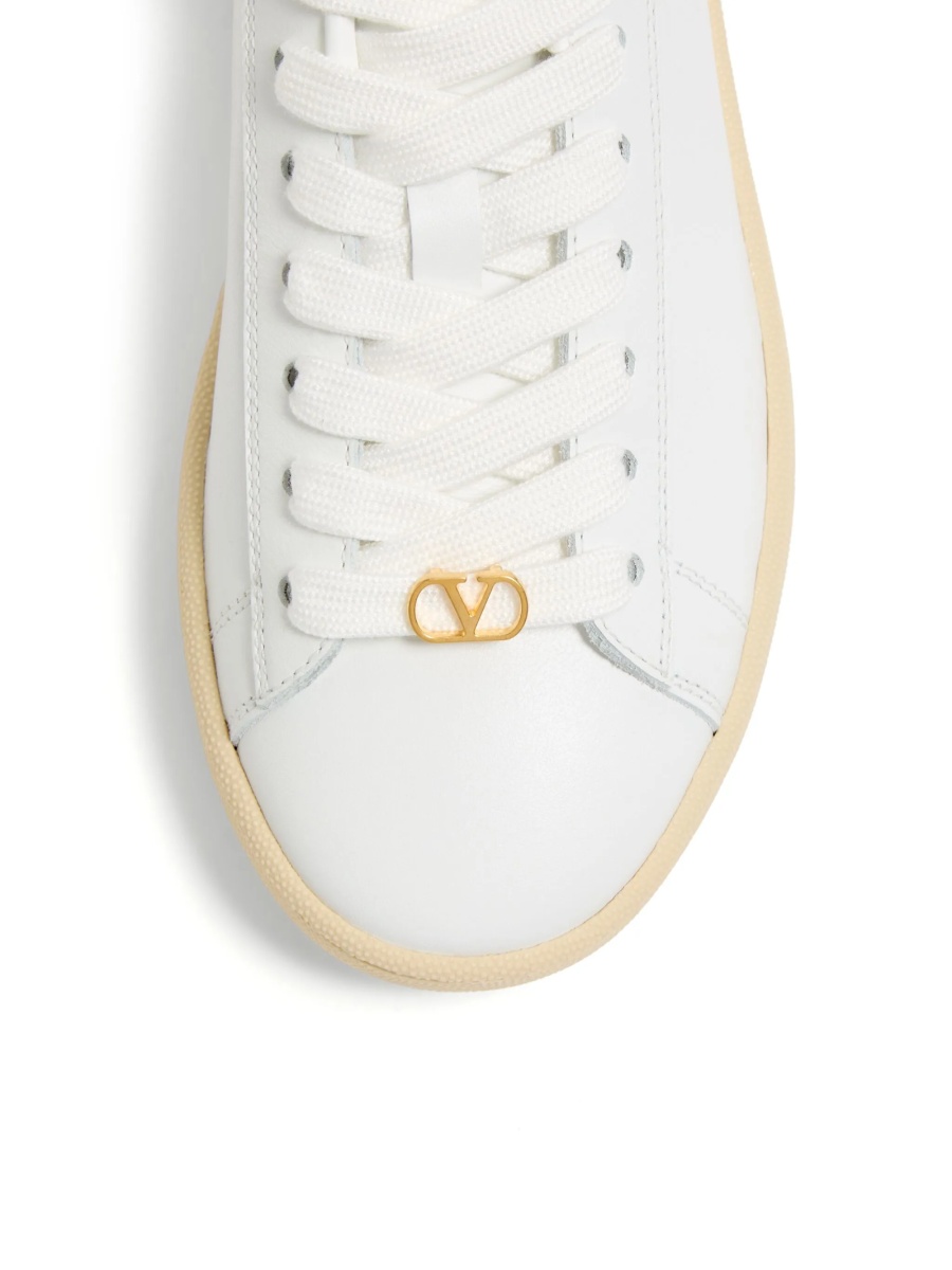 Sneakers Valentino Garavani albi din piele - Img 5
