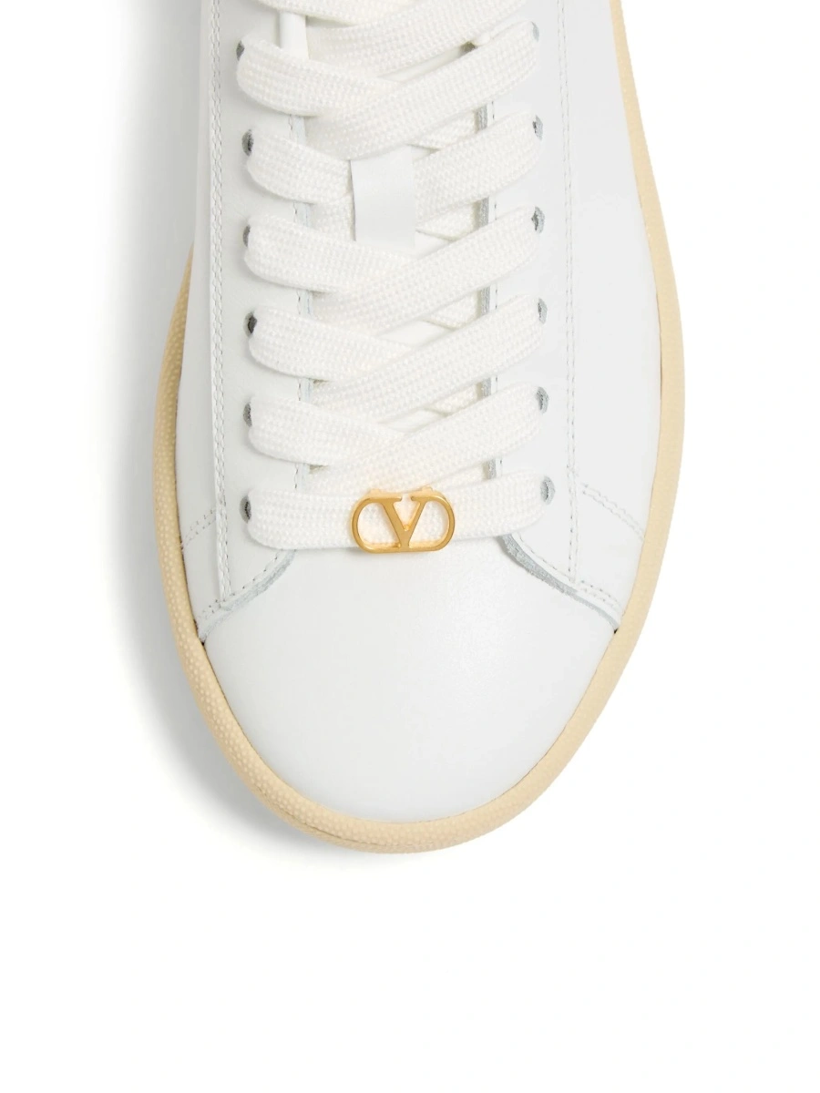 Sneakers Valentino Garavani albi din piele - Img 5