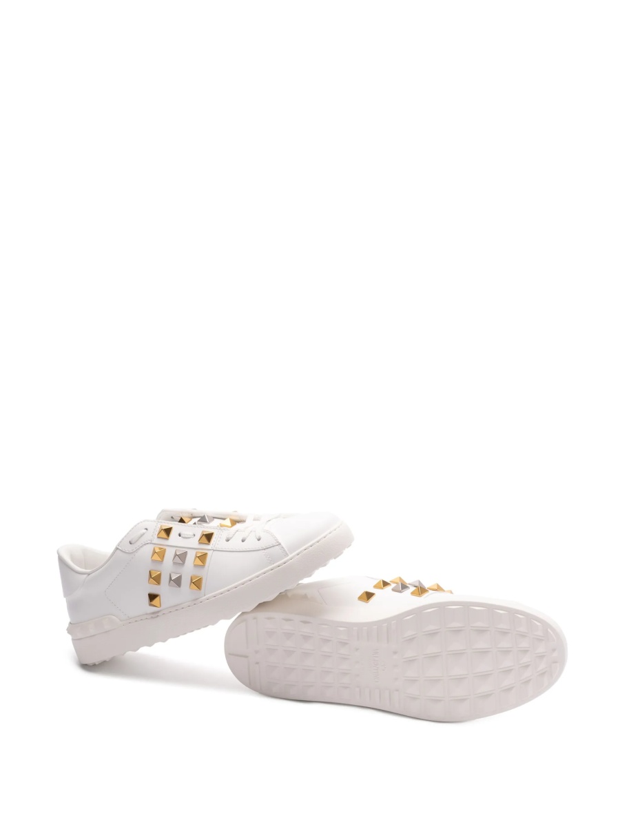Sneakers Valentino Garavani Rockstud albi din piele - Img 4