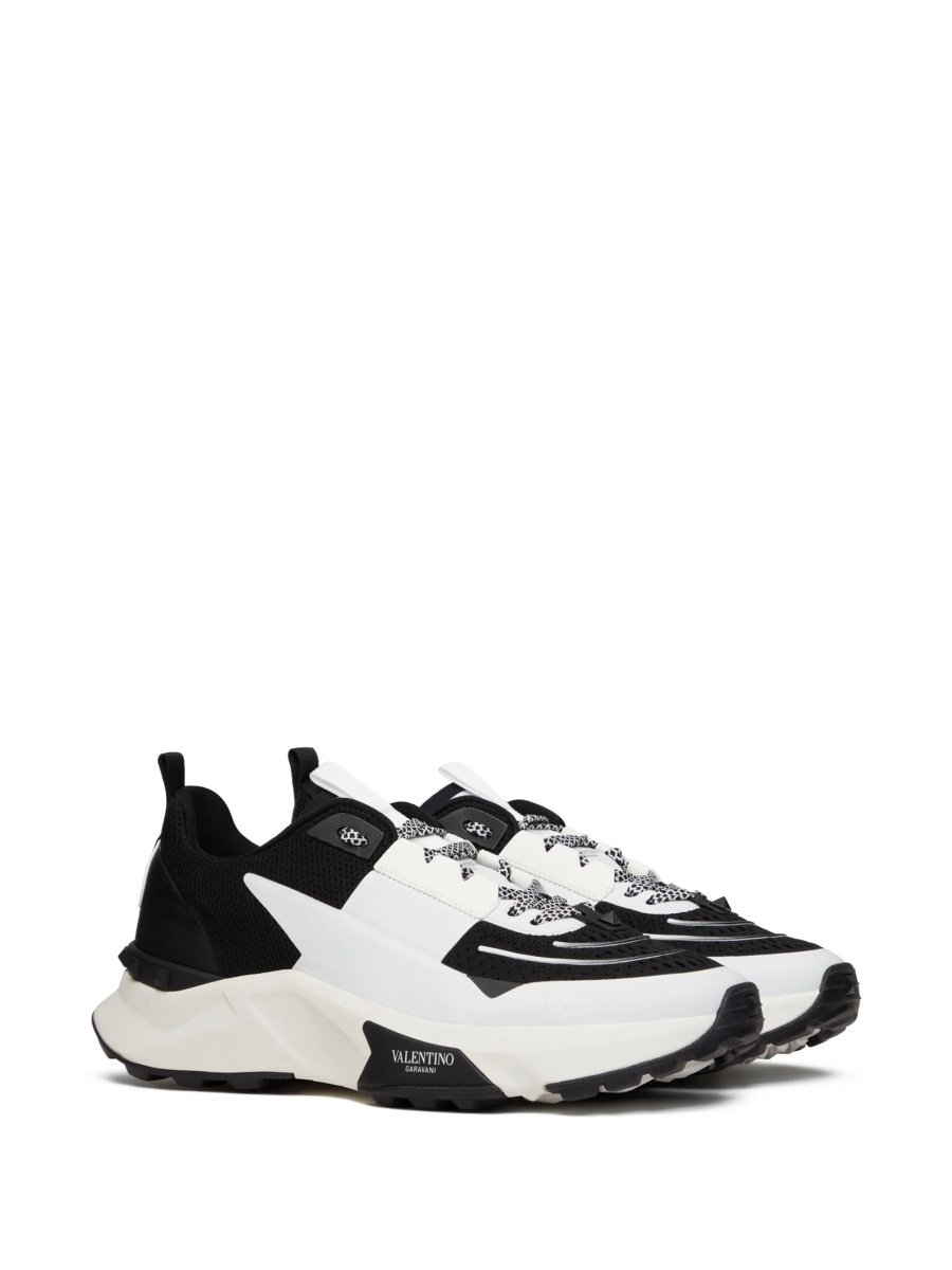 Sneakers Valentino Garavani Rockstud negri din vascoza si piele - Img 2