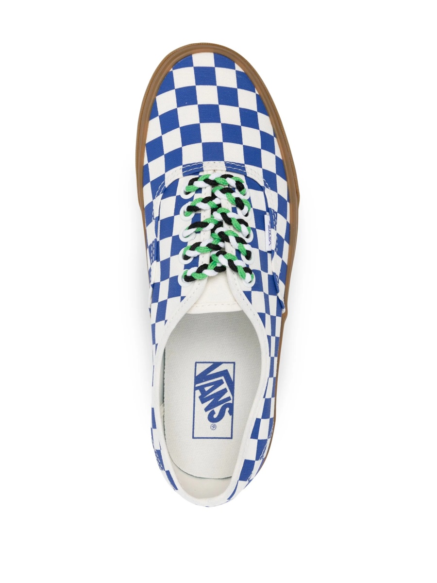 Sneakers Vans albi din material textil - Img 4