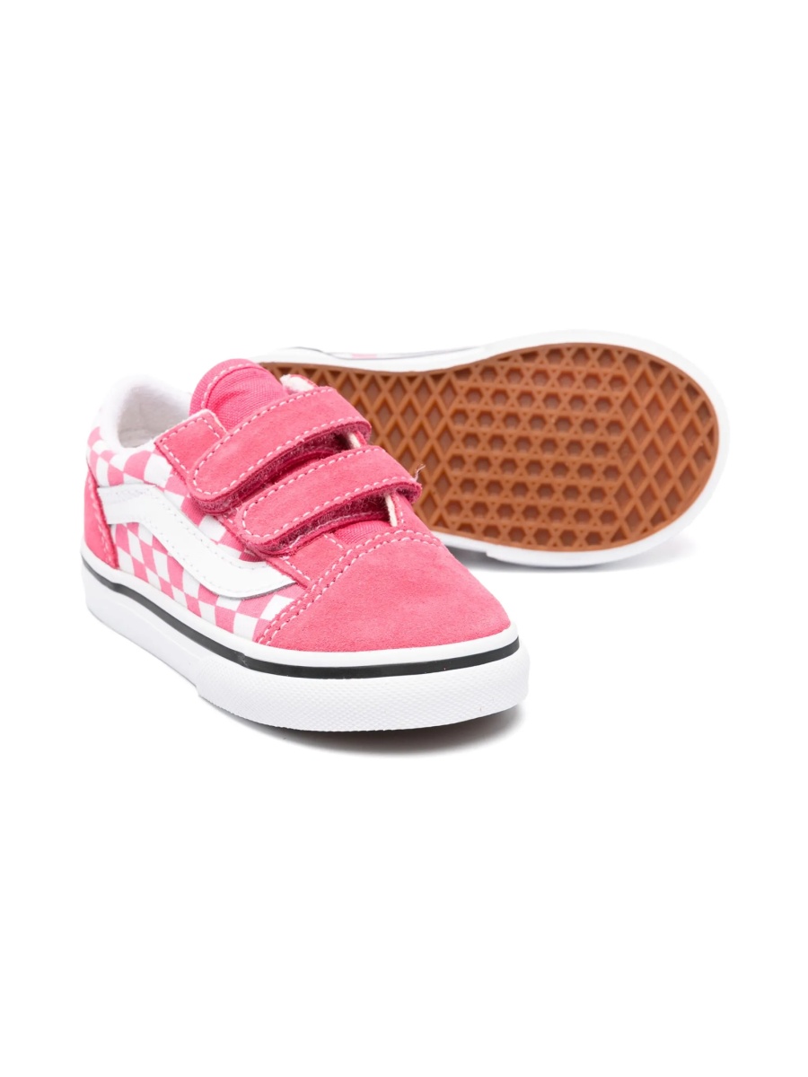 Sneakers Vans roz din piele si material textil - Img 2