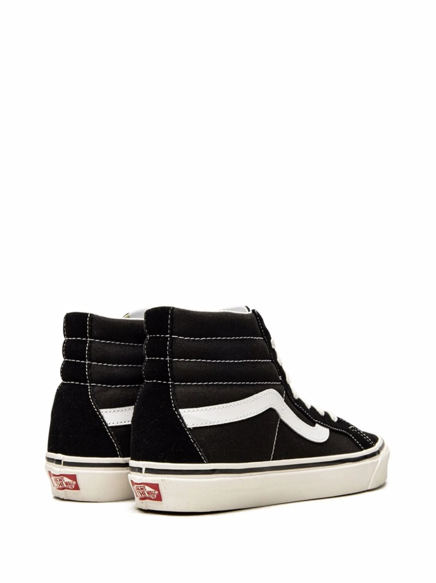 Sneakers Vans Sk8-Hi negri din material textil - Img 3