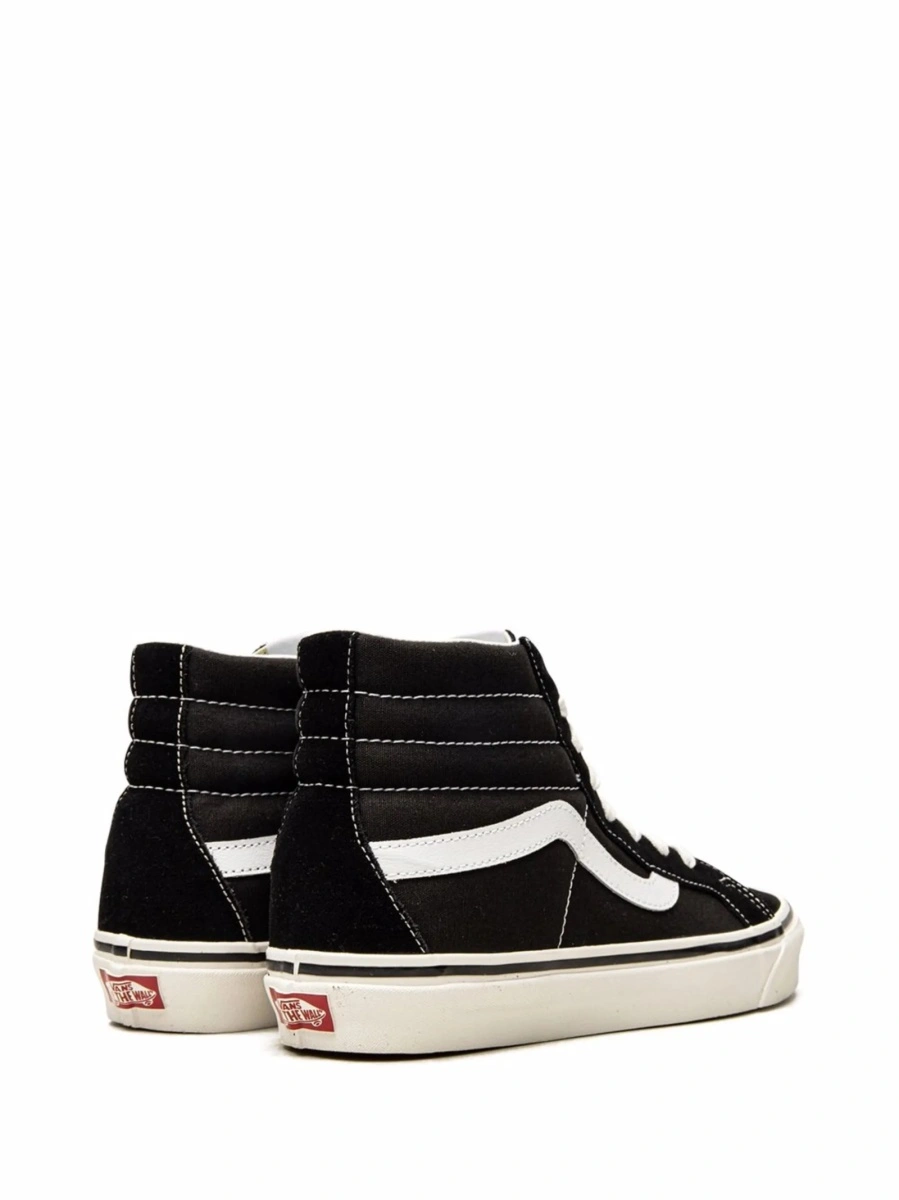 Sneakers Vans Sk8-Hi negri din material textil - Img 3