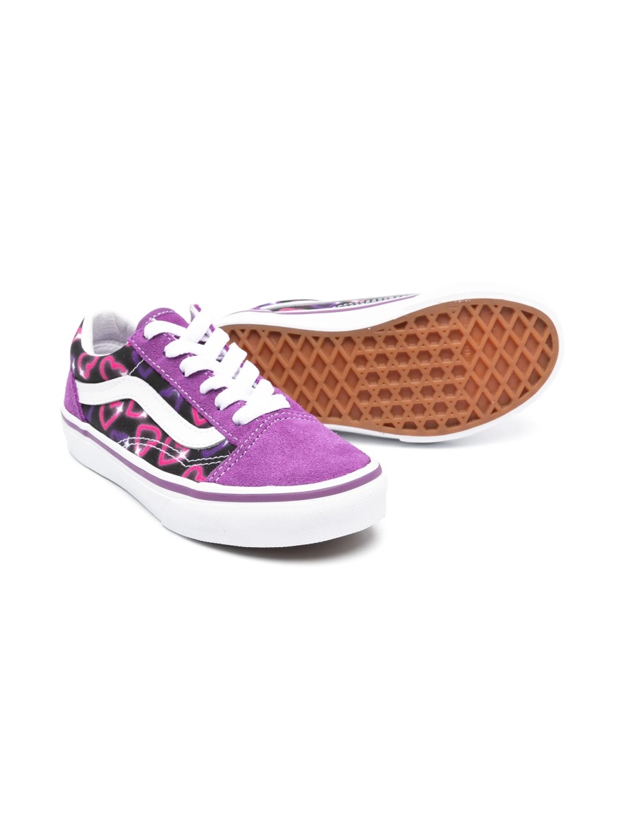 Sneakers Vans violet din piele si material textil - Img 2