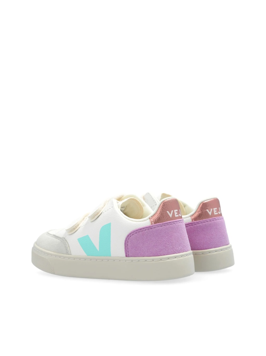 Sneakers VEJA albi din piele si piele intoarsa - Img 3
