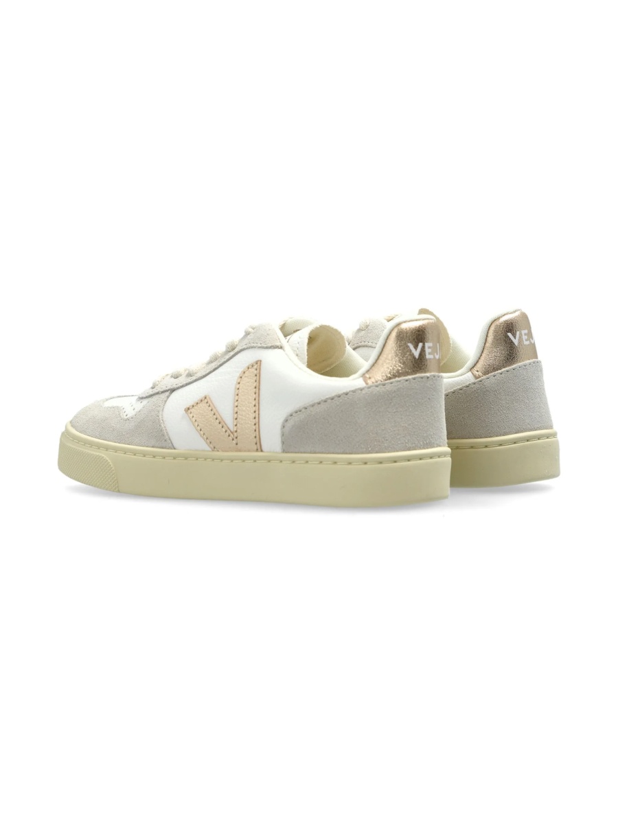 Sneakers VEJA albi din piele si piele intoarsa - Img 3