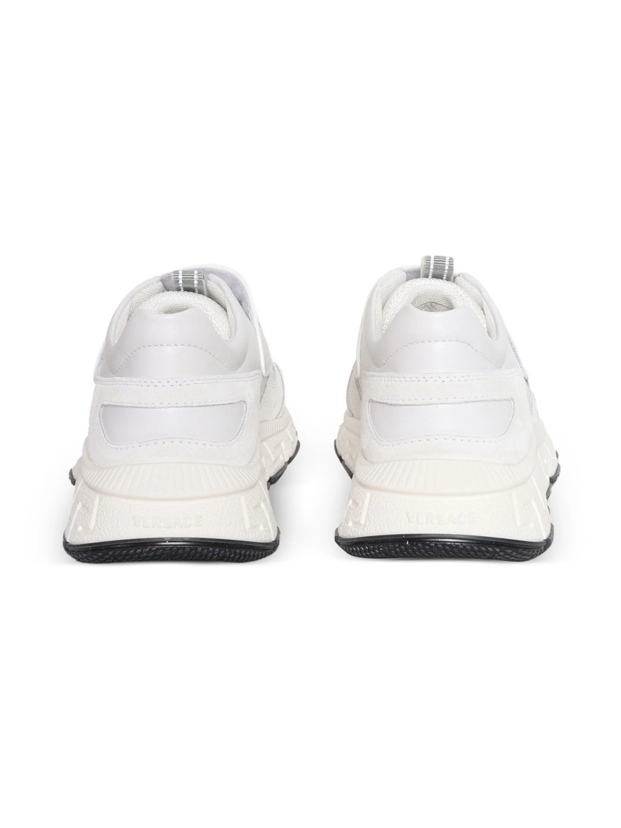 Sneakers Versace albi din piele si polyester - Img 3