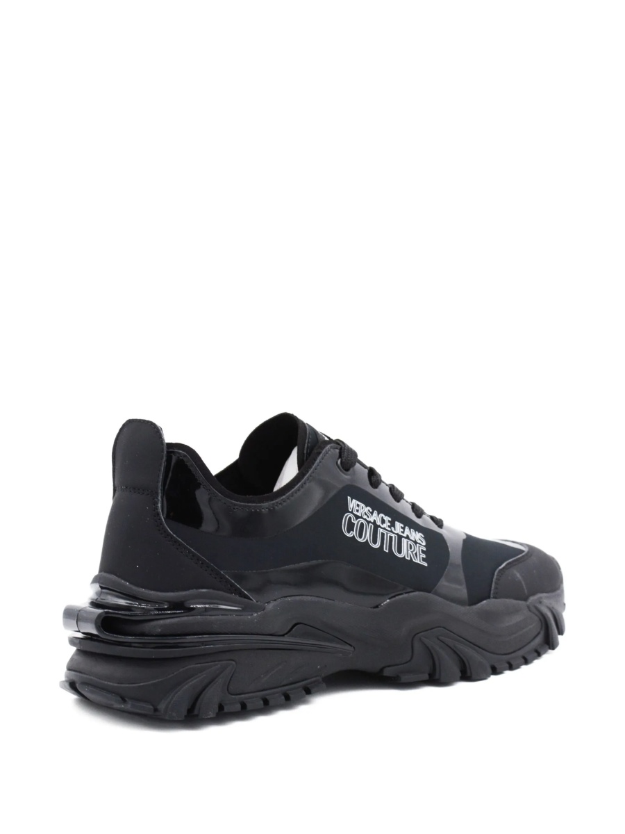 Sneakers Versace Jeans Couture negri din material textil si poliuretan - Img 3