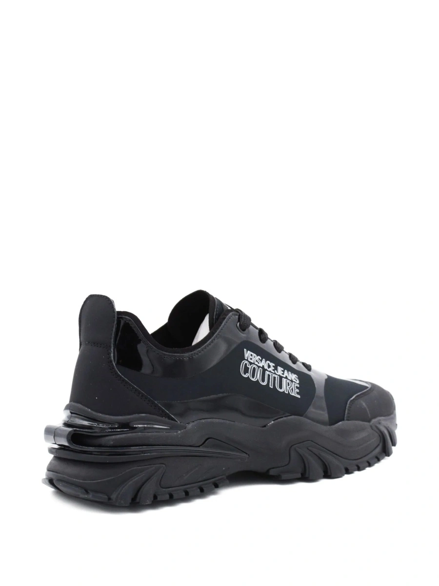 Sneakers Versace Jeans Couture negri din material textil si poliuretan - Img 3