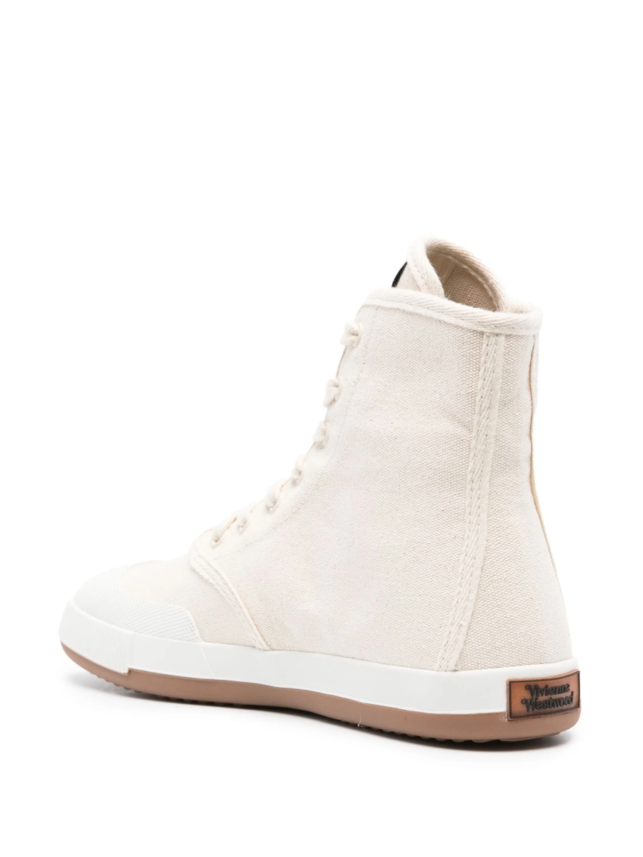 Sneakers Vivienne Westwood neutri din material textil - Img 3
