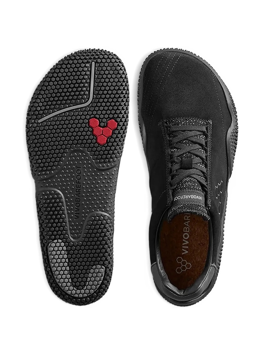 Sneakers Vivobarefoot negri din piele intoarsa - Img 4
