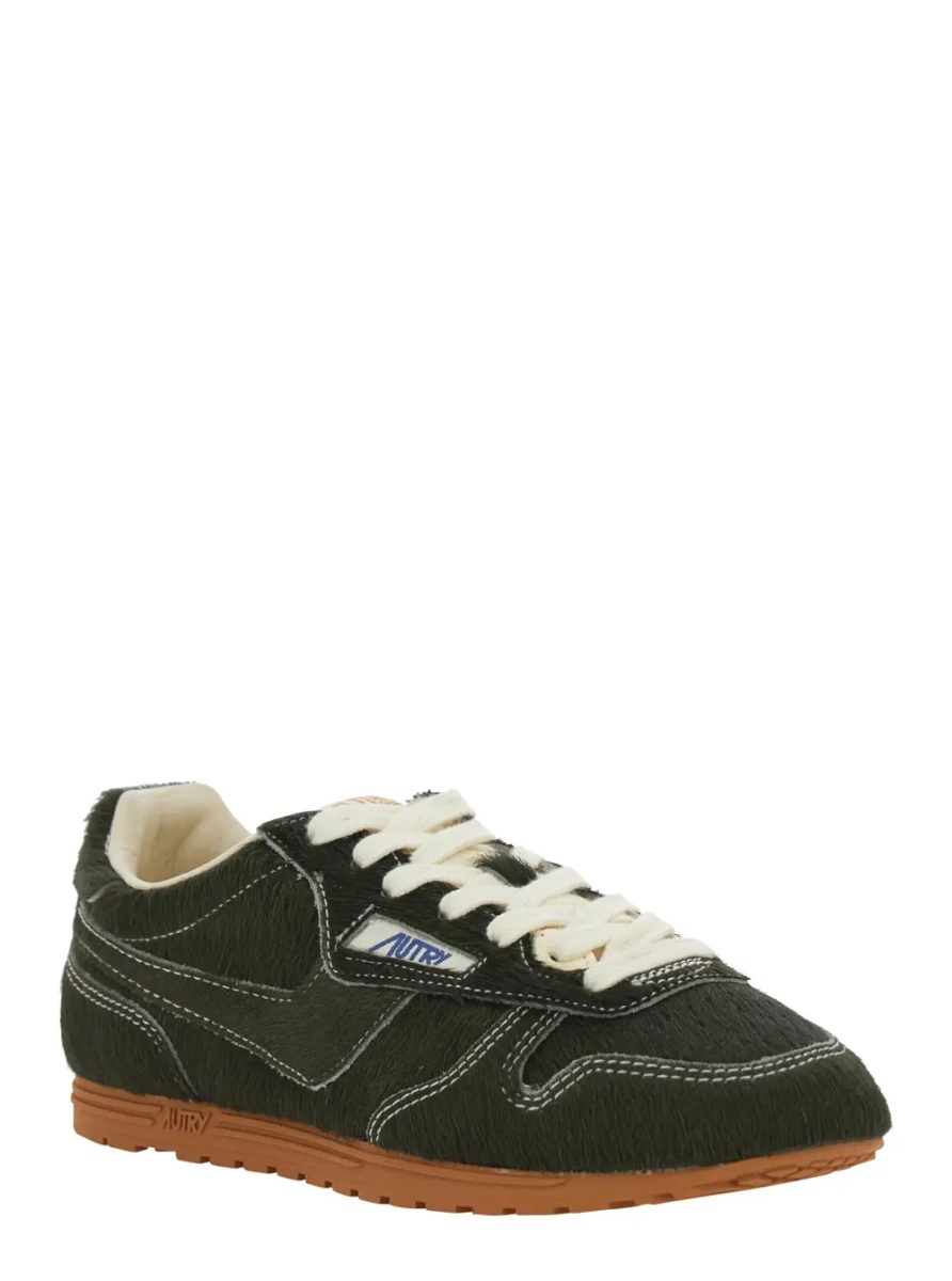 Sneakers 'Windspin' Green Low Top Sneakers with Logo Patch on the Tongue and Logo lettering on the Heel in Suede for Women - Img 2