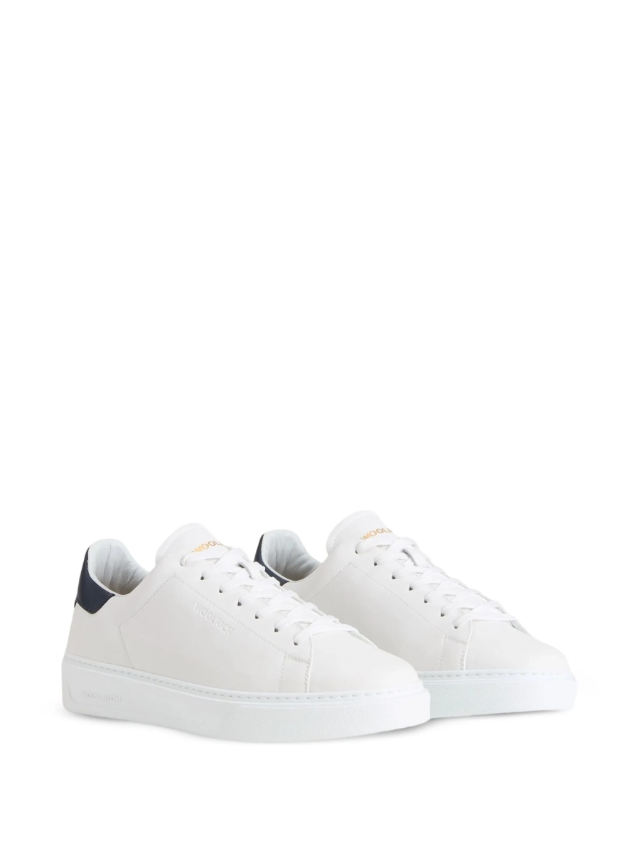 Sneakers Woolrich albi din piele - Img 2