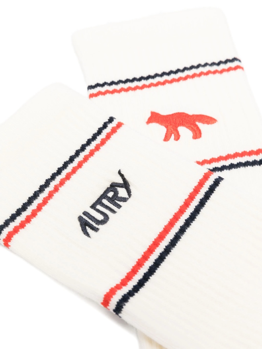 Sosete Autry X Maison Kitsune albe - Img 3