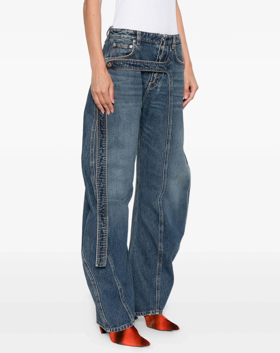 Strap Jeans In Denim - Img 3
