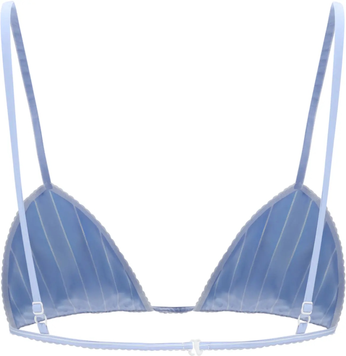 Sutiene Striped poplin embroidered Bra - Img 2