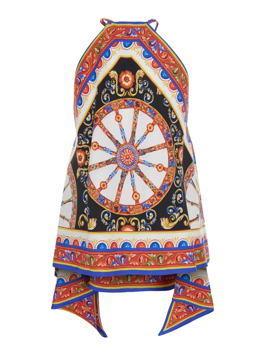 Top Dolce &amp; Gabbana multicolor din matase - Img 2