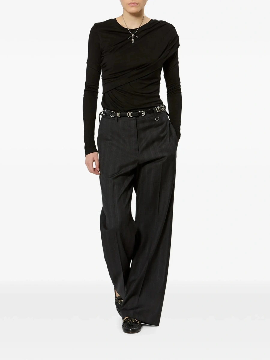 Top Isabel Marant negru din vascoza - Img 4