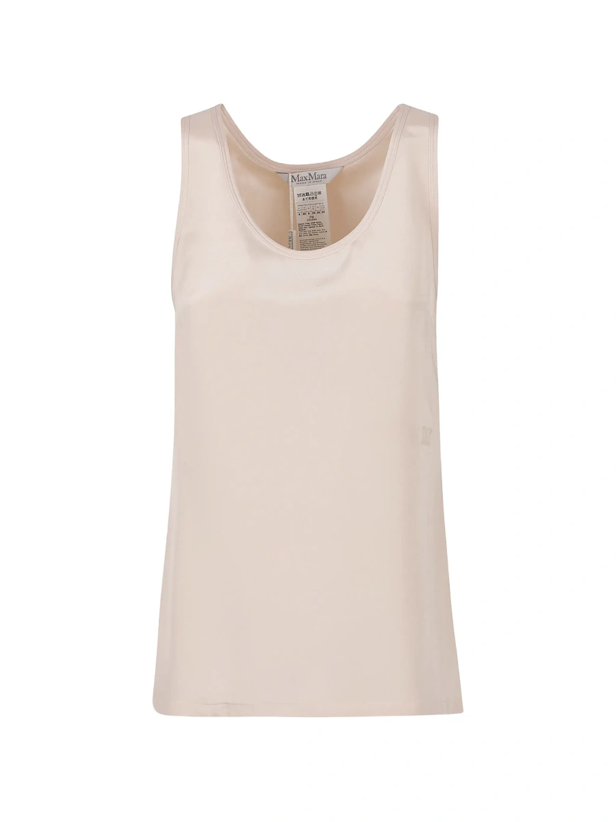 Top Max Mara bej din matase - Img 6