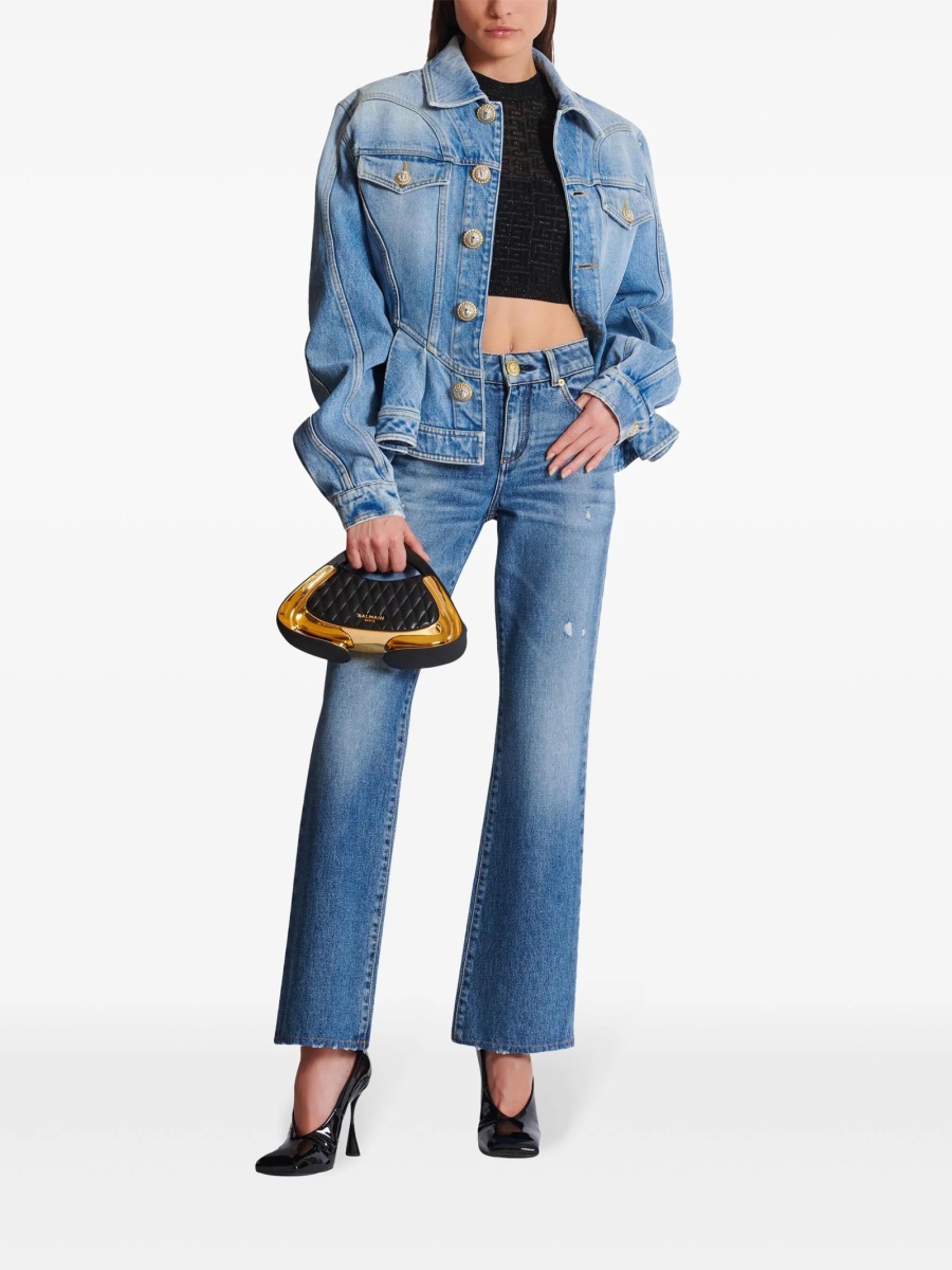 Top tricotat Balmain negru - Img 2