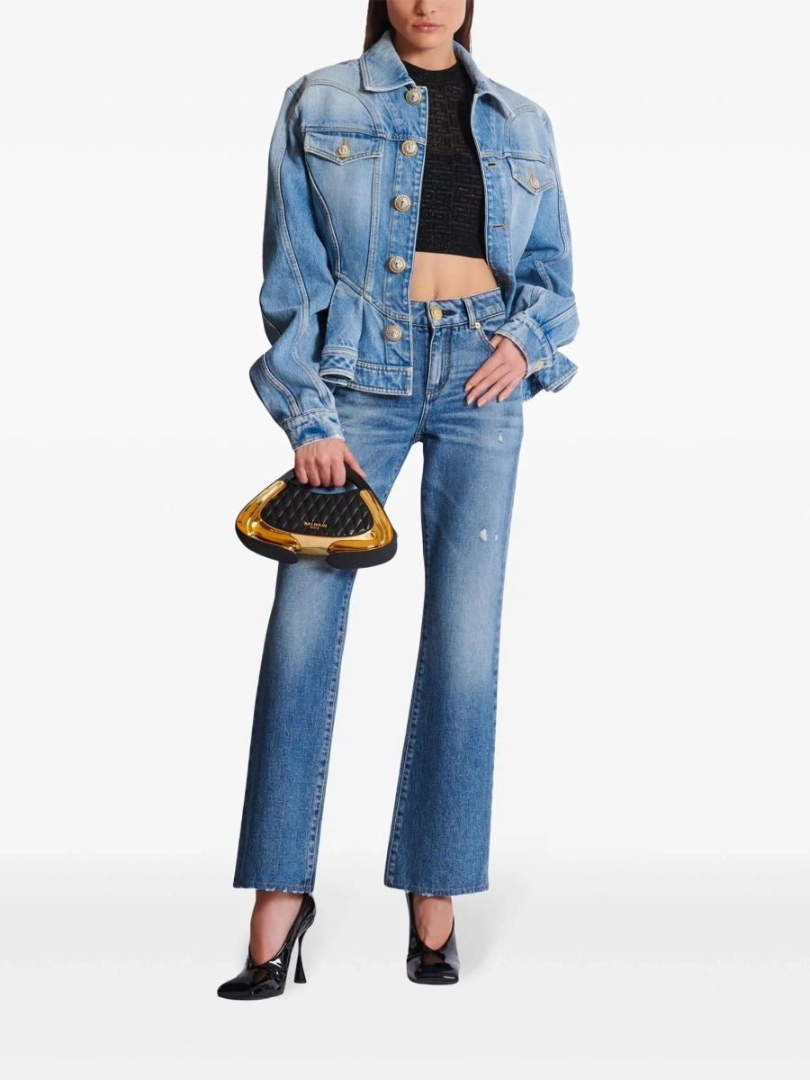 Top tricotat Balmain negru - Img 2