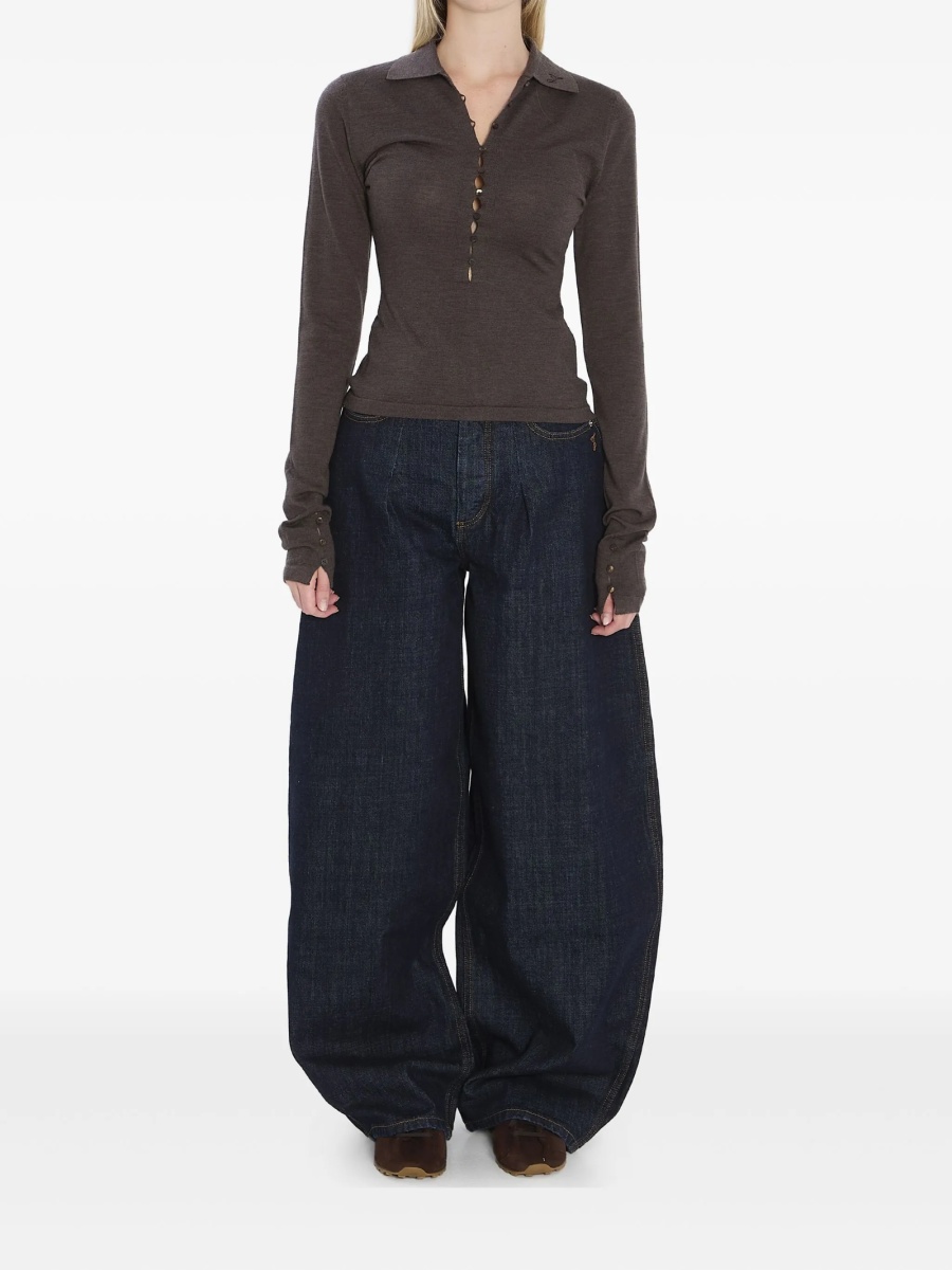 Top tricotat JACQUEMUS maro - Img 2
