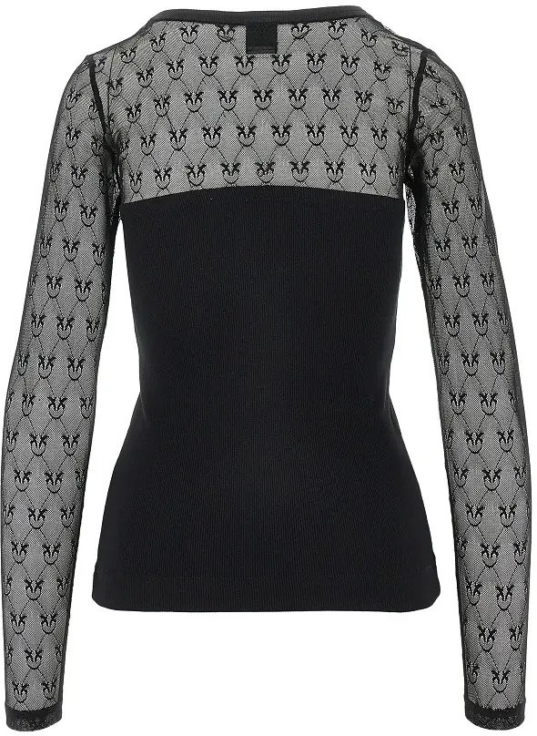 Topuri Ribbed jersey and Love Birds lace top - Img 3
