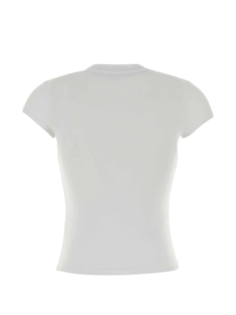 Tricou Alexander Wang alb din bumbac si spandex/elastan - Img 2