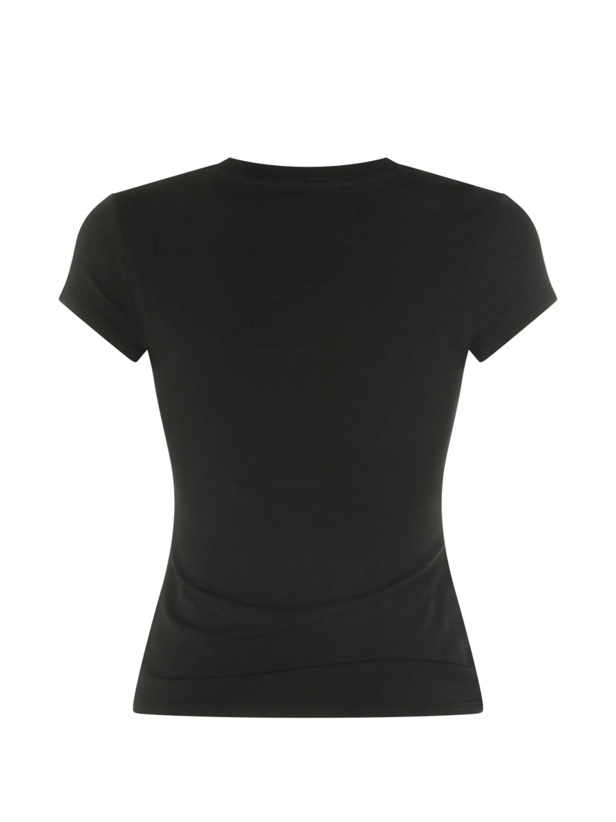 Tricou Alexander Wang negru din bumbac si spandex/elastan - Img 2