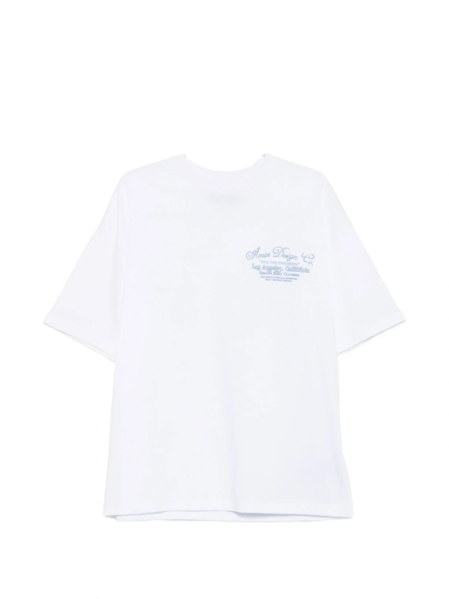 Tricou AMIRI alb din bumbac cu imprimeu fata-verso - Img 8