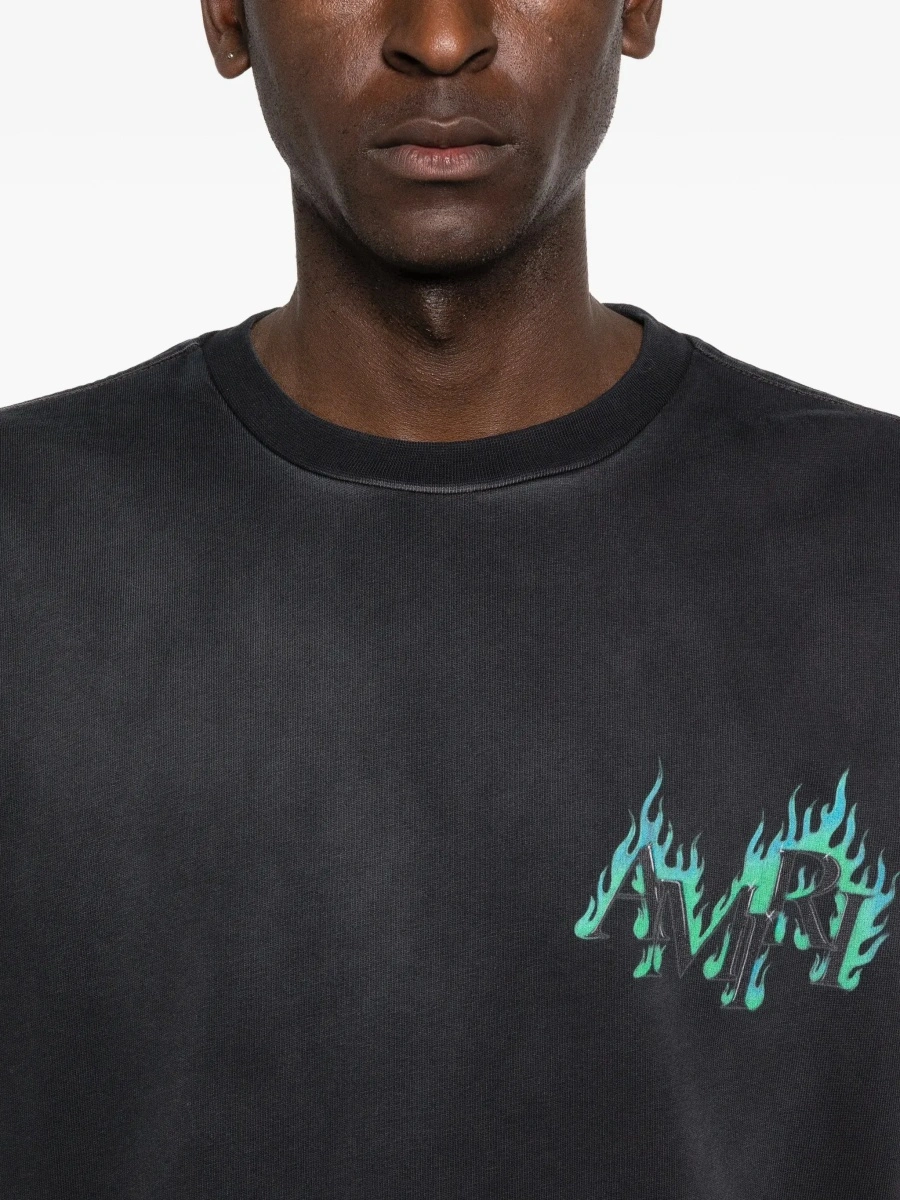 Tricou AMIRI negru din bumbac - Img 7