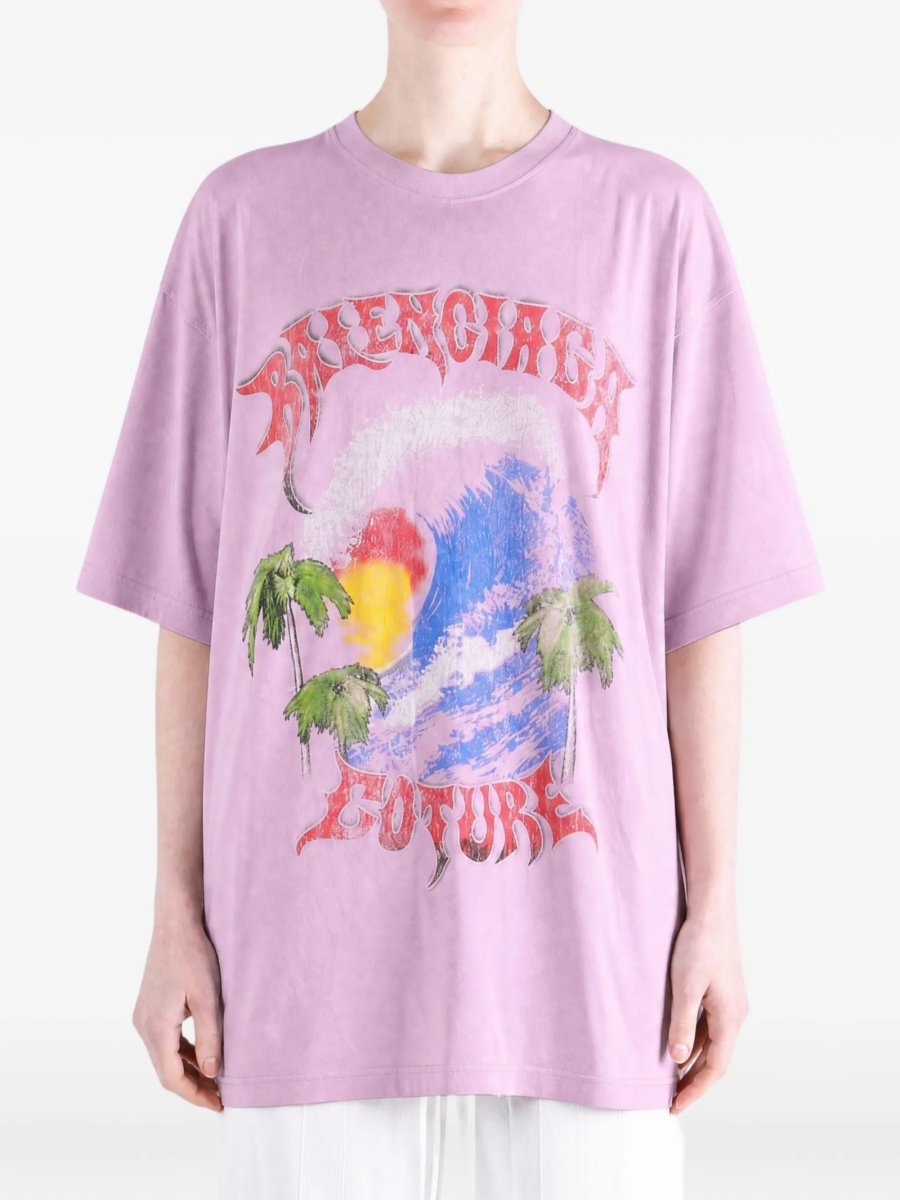 Tricou Balenciaga roz - Img 2
