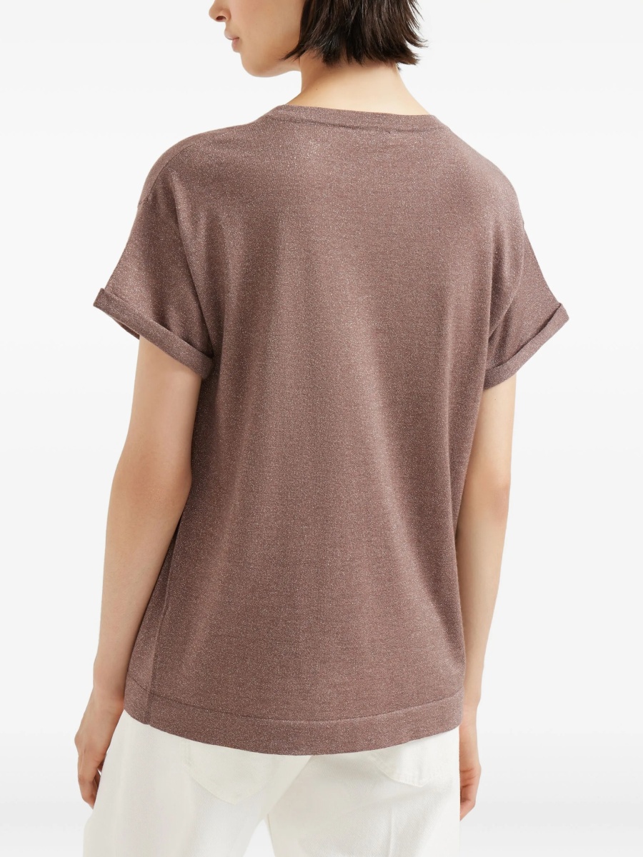 Tricou Brunello Cucinelli maro - Img 4