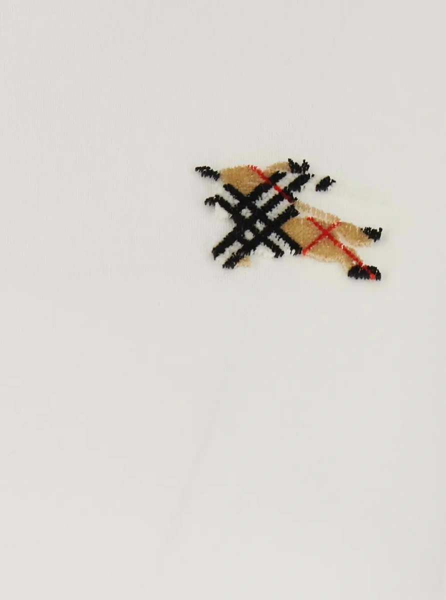 Tricou Burberry alb din bumbac - Img 3