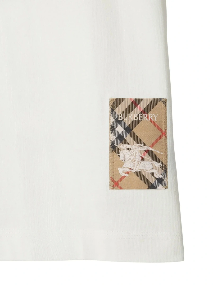 Tricou Burberry alb din bumbac - Img 7