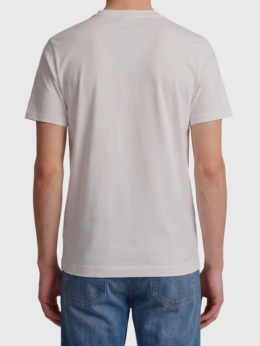 Tricou Cotton T-Shirt With Leather Logo - Img 2
